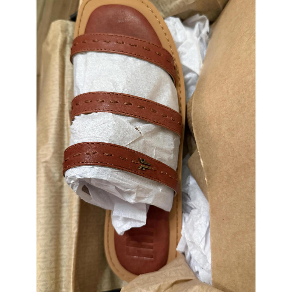 NWT! Frye Strappy Slide Sandal Women's in Cognac Size 8.5 - Picture 7 of 8